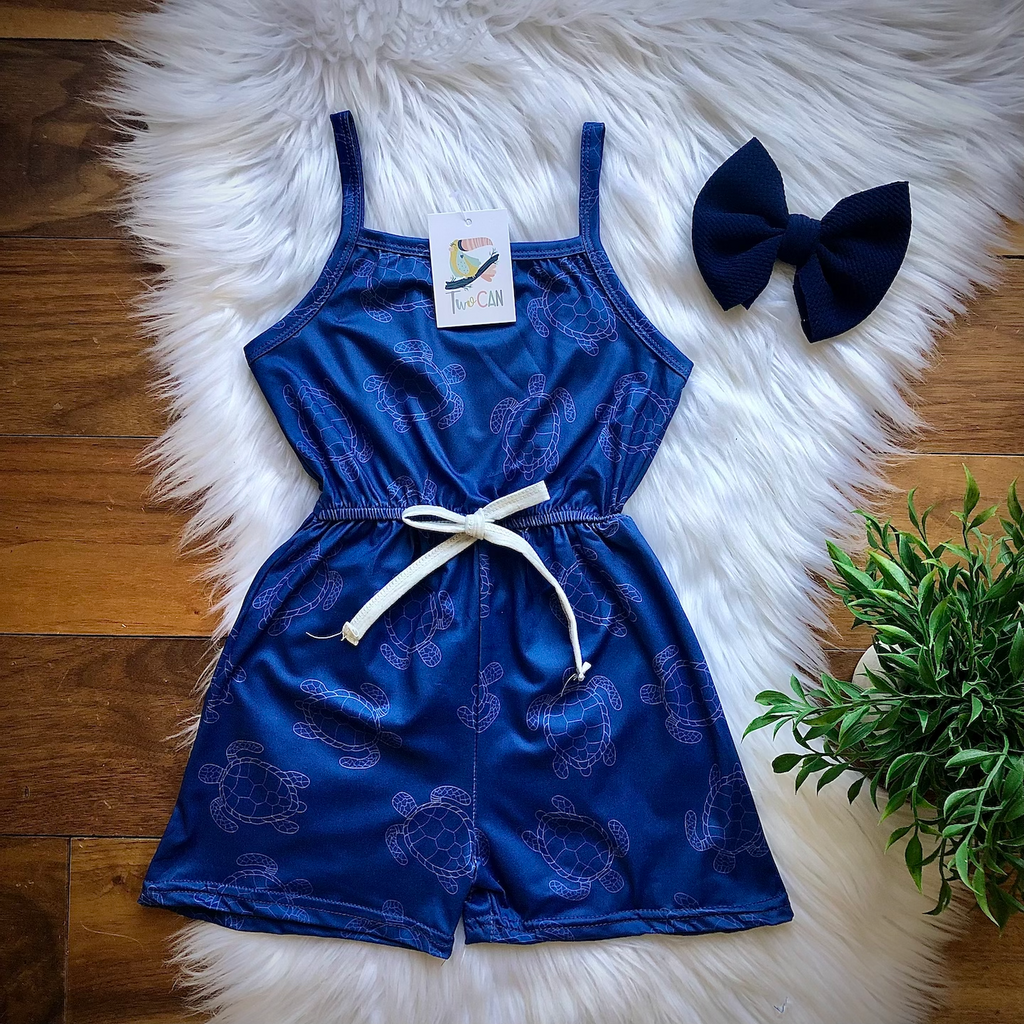Blue Turtle Girls Romper by Twocan