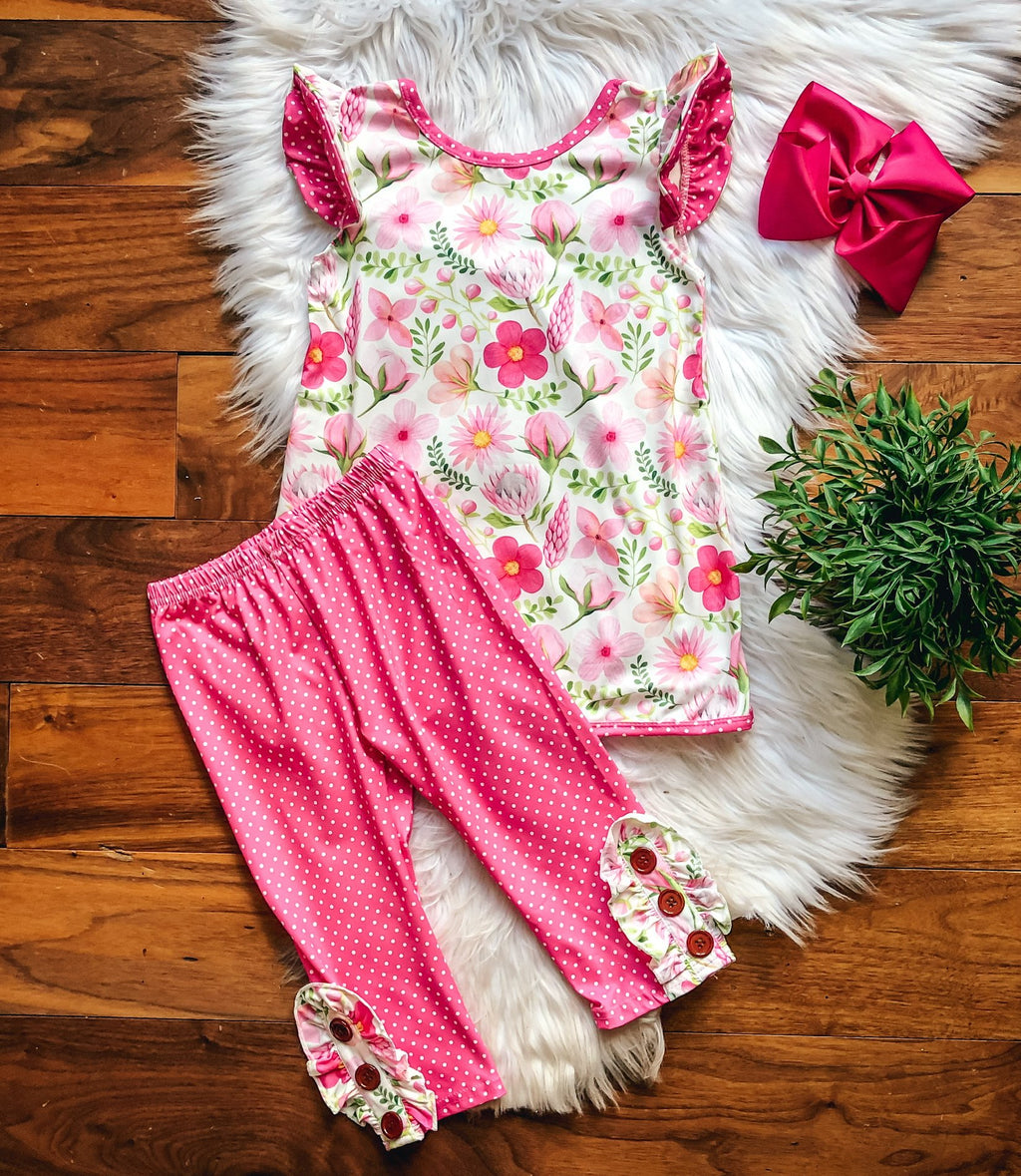 Wishful Wildflower Capri Set by Wellie Kate
