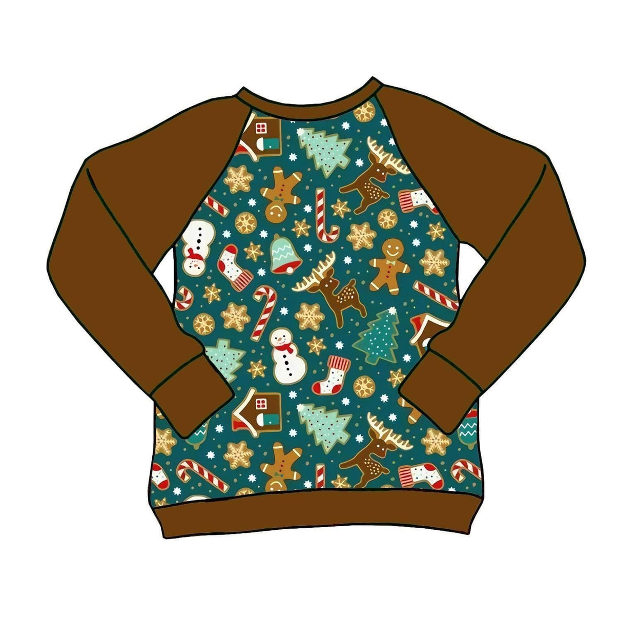 Christmas Gingerbread Cookies Raglan by Stella Bean