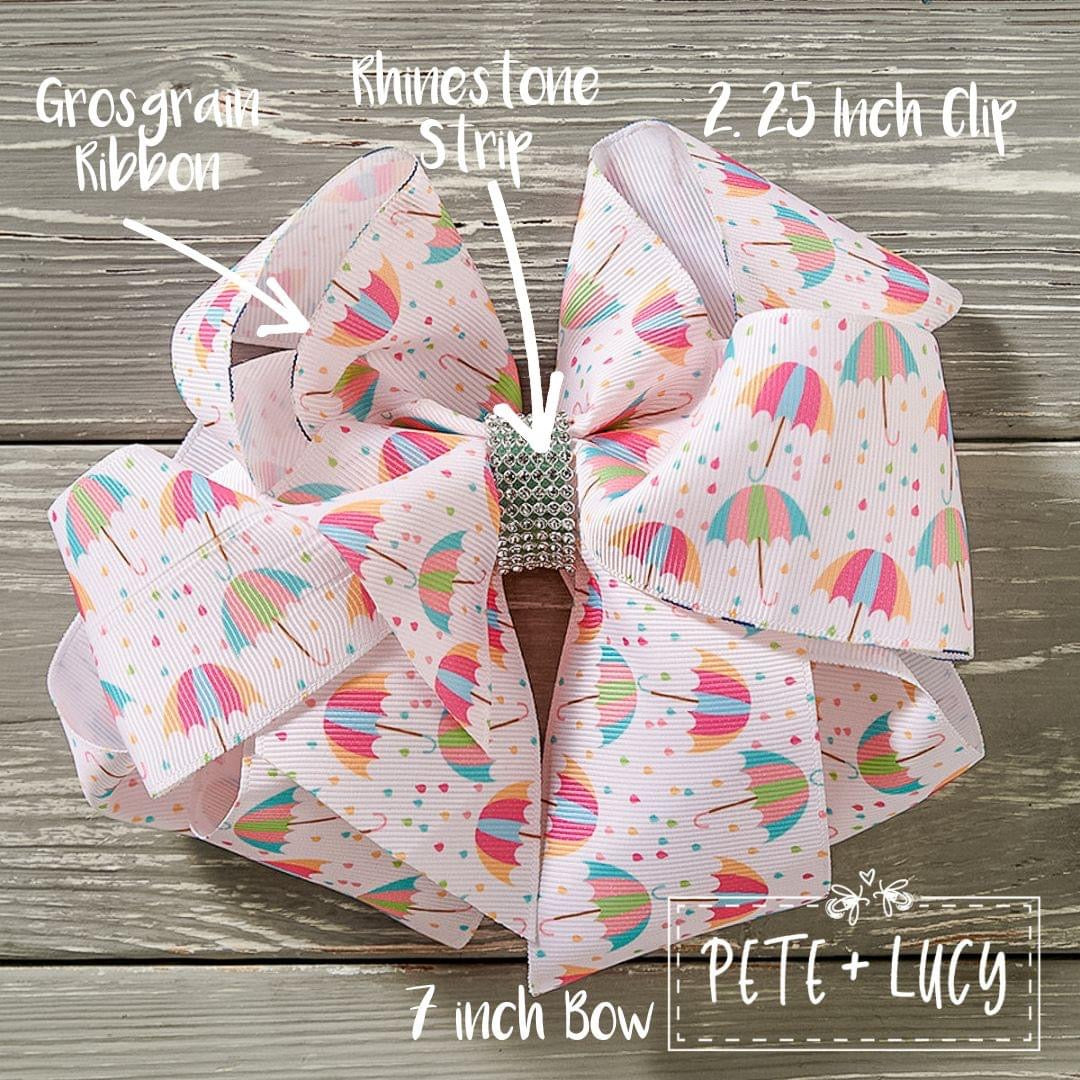 Rainbow Rain Deluxe Bow by Pete and Lucy