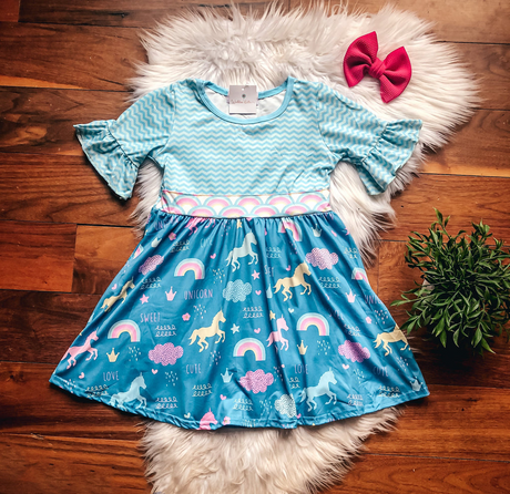 Unicorn Love Dress by Wellie Kate