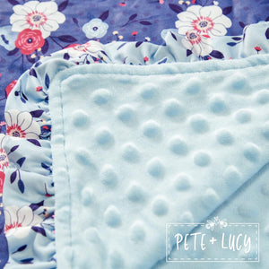 Country Denim Minky Dot Blanket by Pete and Lucy