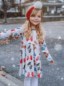 Knitted Mittens Twirl Dress by Twocan