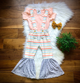 Sweet Dots Suspender Bell Pant Set by Twocan