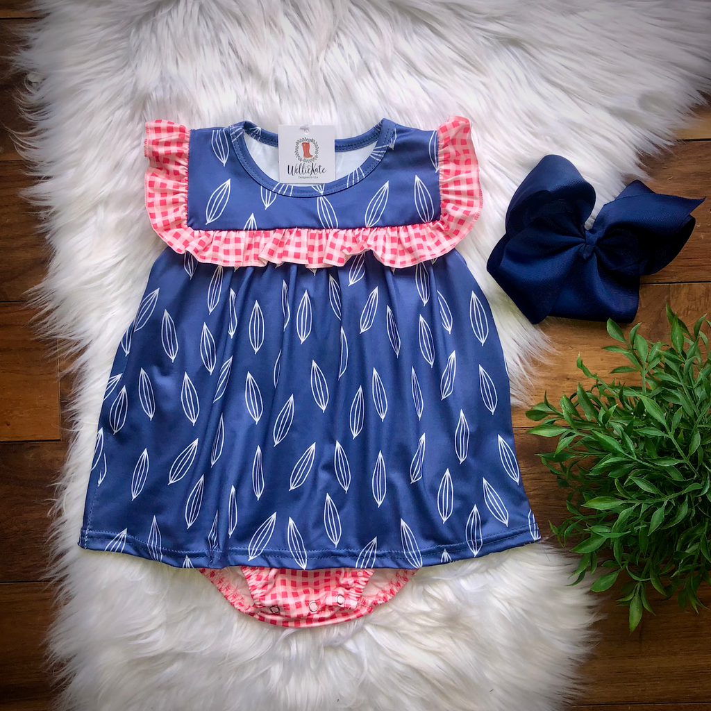 Americana Farmhouse Baby Romper by Wellie Kate