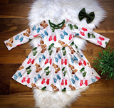 Knitted Mittens Twirl Dress by Twocan