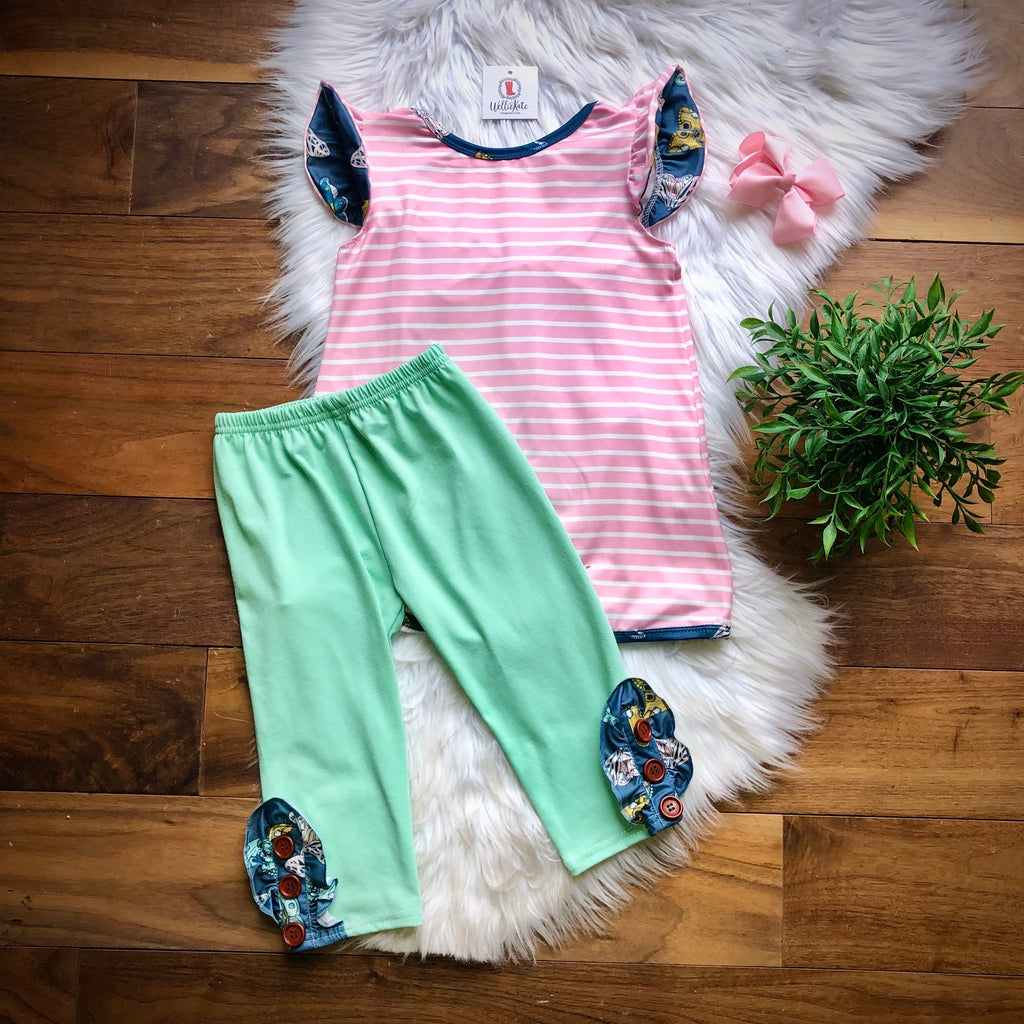 Whimsical Wings Bow Back Capri Set by Wellie Kate