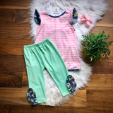 Whimsical Wings Bow Back Capri Set by Wellie Kate