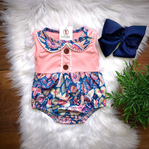 Butterflies and Bloom Baby Romper by Wellie Kate