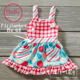 Strawberry Patch Doll Dress for 18" Dolls | Pete + Lucy