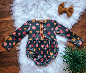 Autumn Apples Baby Romper by Wellie Kate