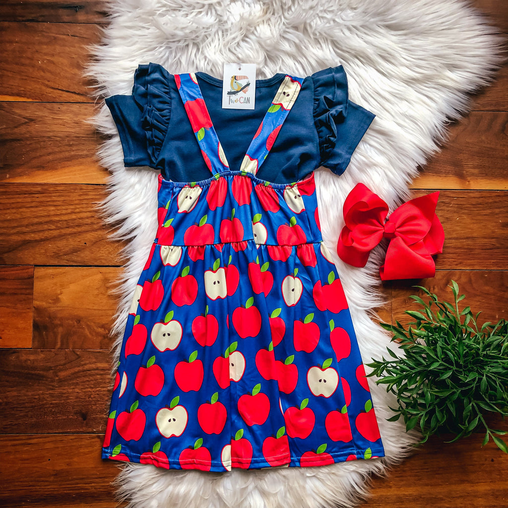 Apple For The Teacher Two-Piece Jumper Dress by Twocan