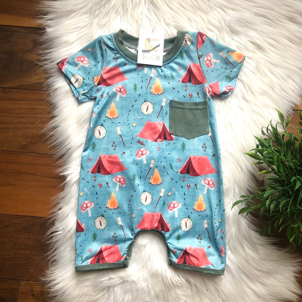 Camping Baby Romper by Twocan