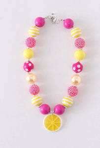 Pink Lemonade Bubblegum Necklace