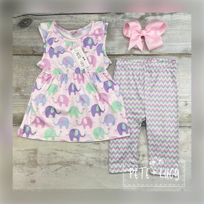 Ella the Elephant 2pc Capri Set - Whim & Wonder Boutique