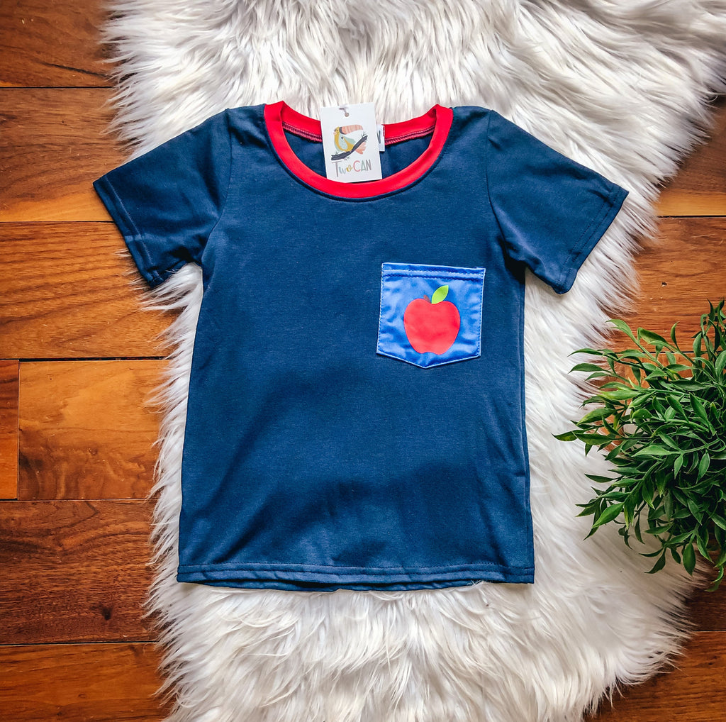 Apple For The Teacher Pocket Tee by Twocan