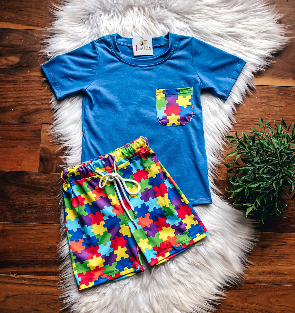 Perfectly Put Together Pocket Tee and Shorts Set by Twocan