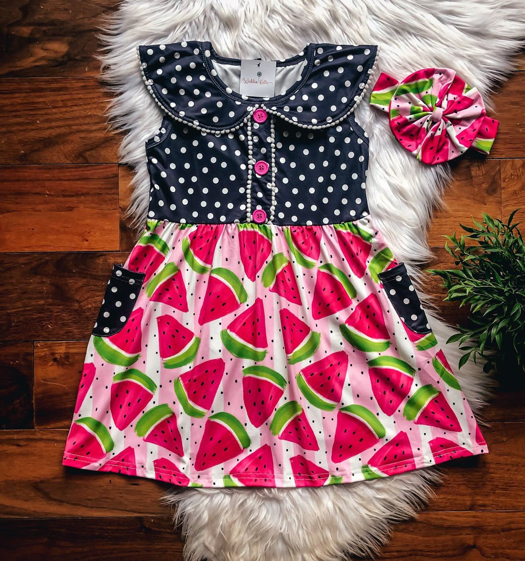 Watermelon Dots Dress by Wellie Kate