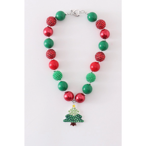 Christmas Tree Bubblegum Necklace