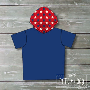 Home of the Brave Hooded Tee by Pete and Lucy