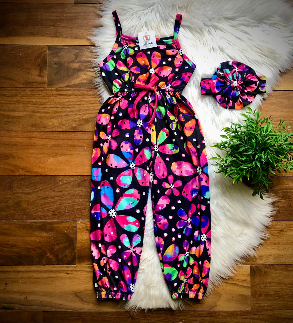 Disco Daisies Jumpsuit by Wellie Kate