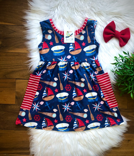 Ships Ahoy Pocket Dress by Twocan