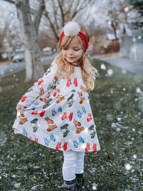 Knitted Mittens Twirl Dress | TwoCan