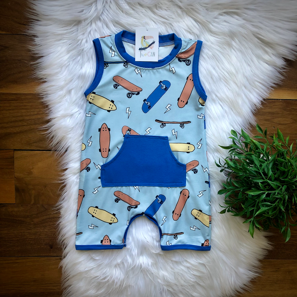 Skater Boi Boys Baby Romper by Twocan