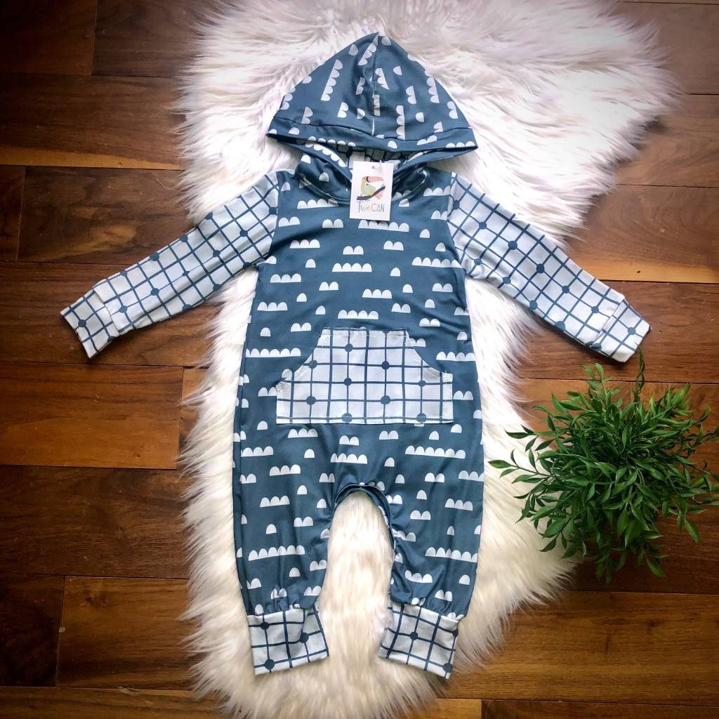 Grey Clouds Romper by Twocan