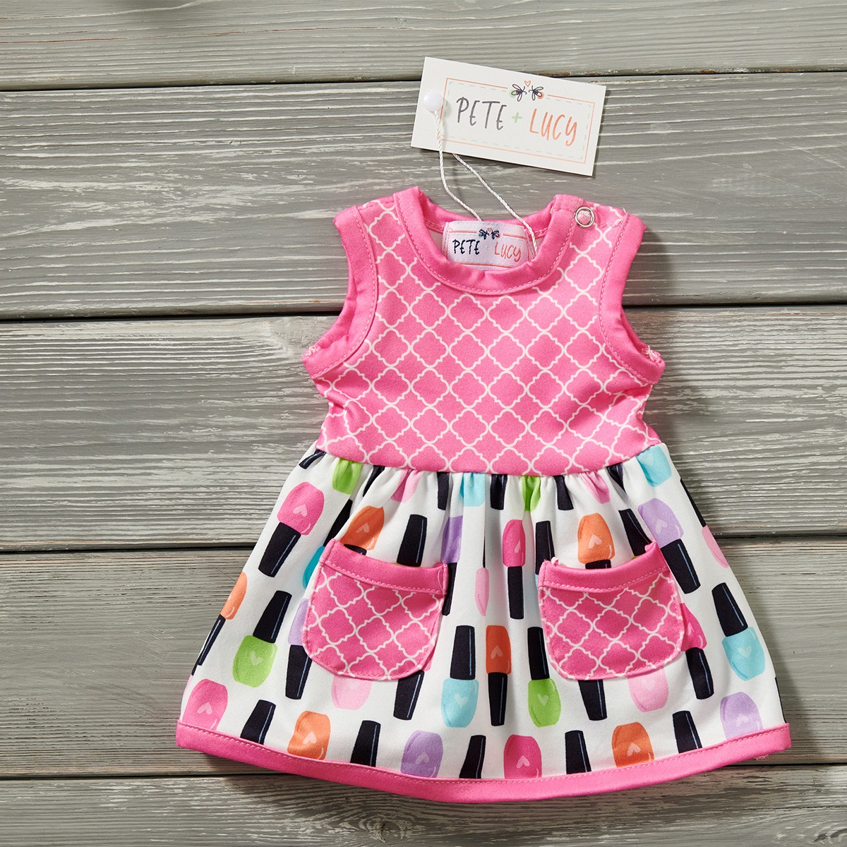 Neon Nail Polish Dolly Dress by Pete and Lucy