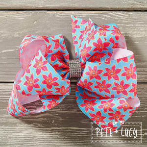 Happy Hibiscus Deluxe Bow by Pete and Lucy