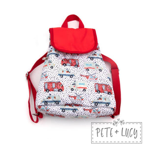 To The Rescue Quilted Backpack by Pete and Lucy
