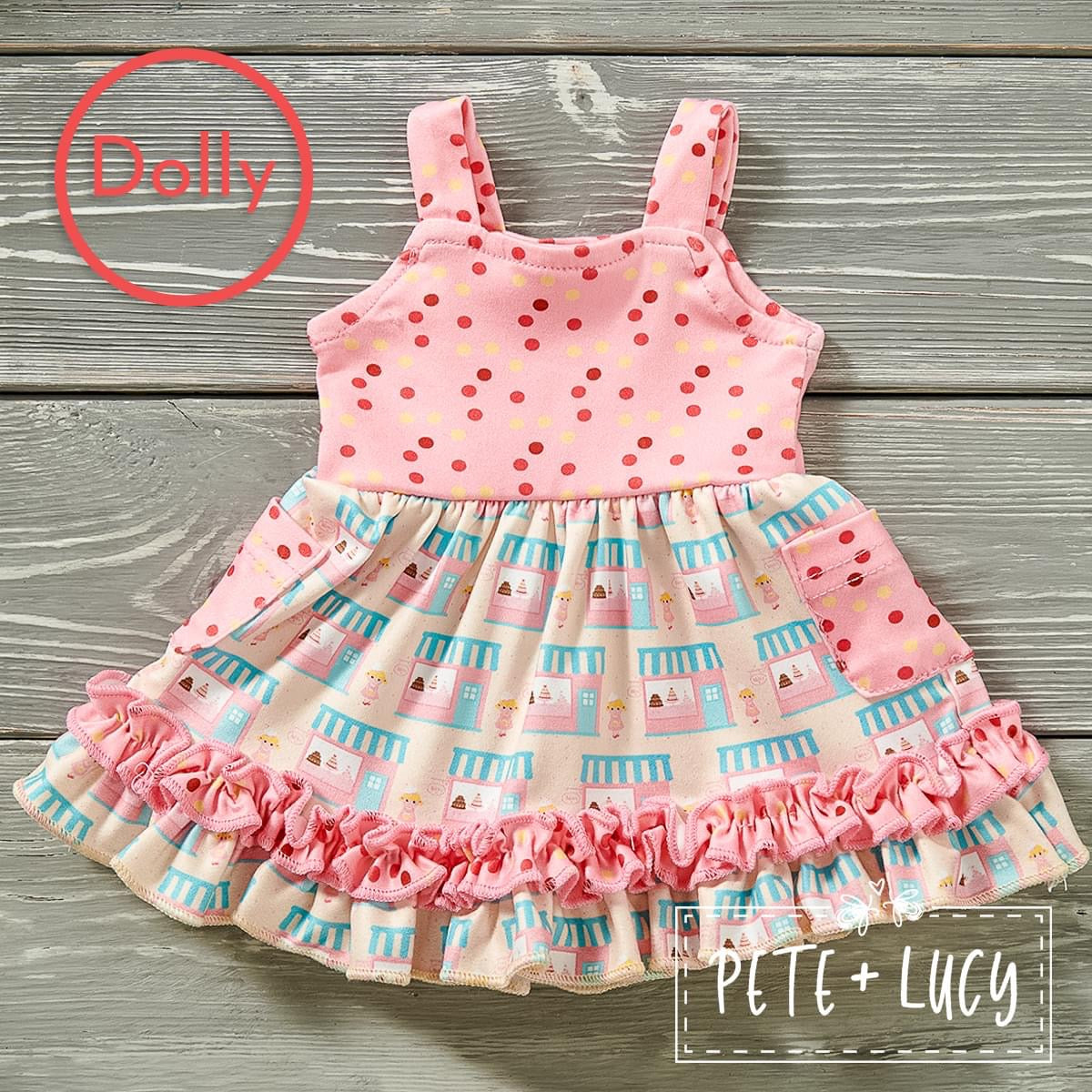 Courtney’s Cake Shop Dolly Dress by Pete and Lucy