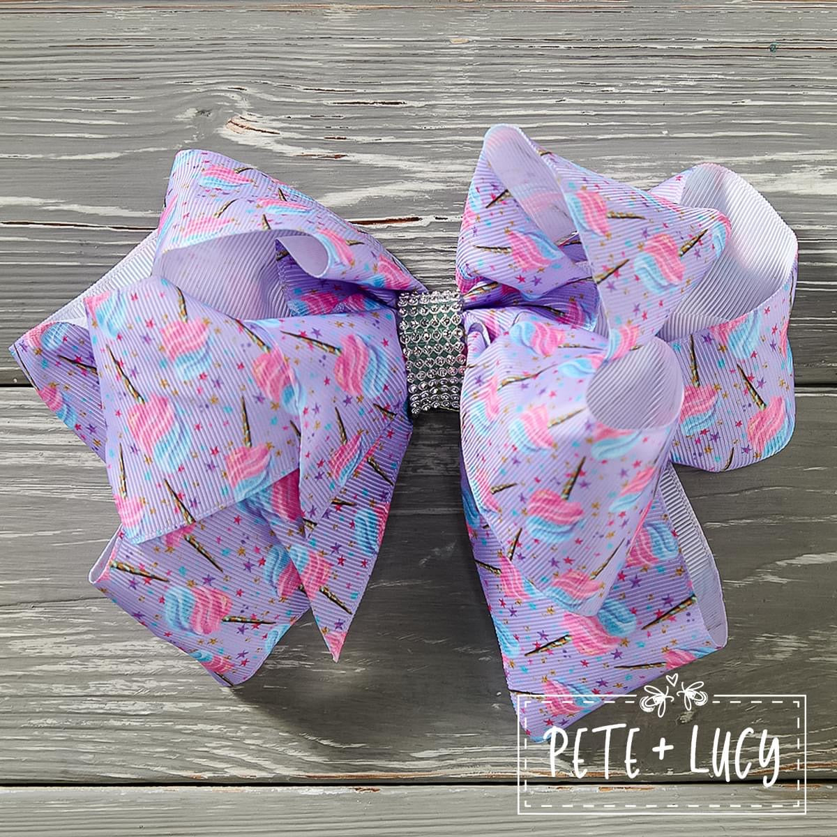 Cotton Candy Delight Deluxe Bow by Pete and Lucy