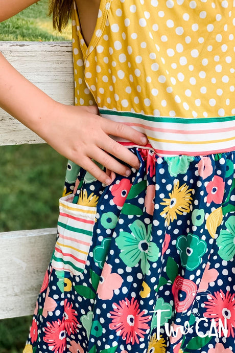 Fun Floral Days Tank Dress by Wellie Kate